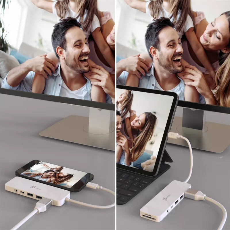 USB-C Multi Adapter j5create JCD373-N 60W Power Delivery 4K