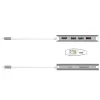 j5create JCD383 USB-C™ 9-in-1 Multi-Adapter, Silber und Weiß
