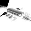 j5create JCD383 USB-C™ 9-in-1 Multi-Adapter, Silber und Weiß