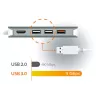 j5create JCD383 USB-C™ 9-in-1 Multi-Adapter, Silber und Weiß