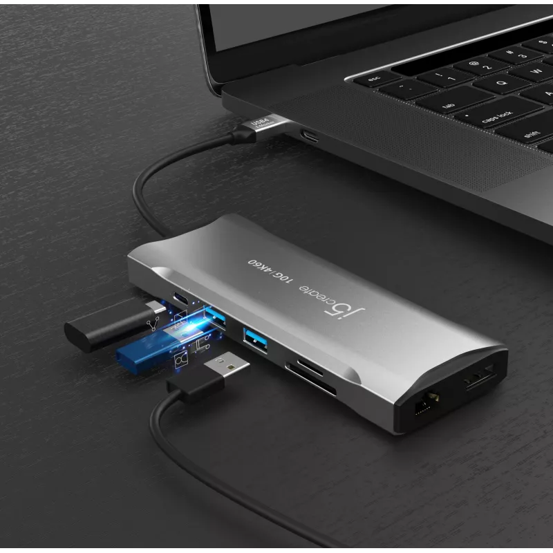 j5create JCD397-N 4K60 Elite USB-C Multi-Monitor Mini Dock Wired USB 3.2 Gen 1