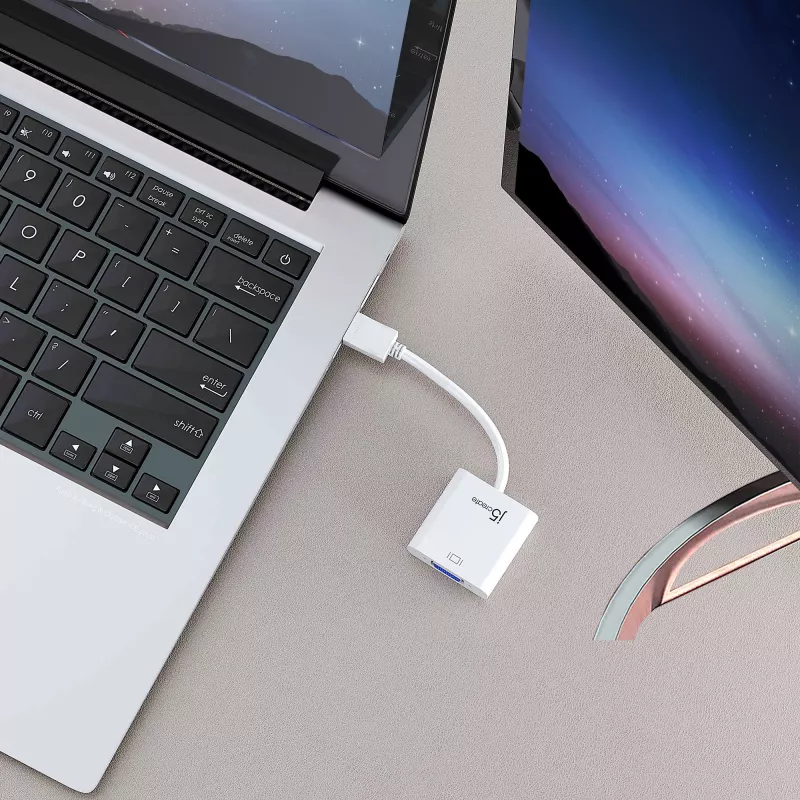 j5create JDA213 HDMI zu VGA Adapter Weiß 0,1m 1920x1080P