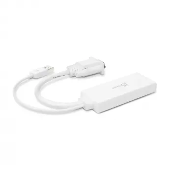 j5create JDA214 VGA-auf-HDMI-Video-Audio-Adapter Weiß 0,176 m