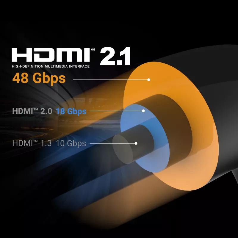 j5create JDC53 Ultra High Speed 8K UHD HDMI™-Kabel, Schwarz und Grau, 2 m