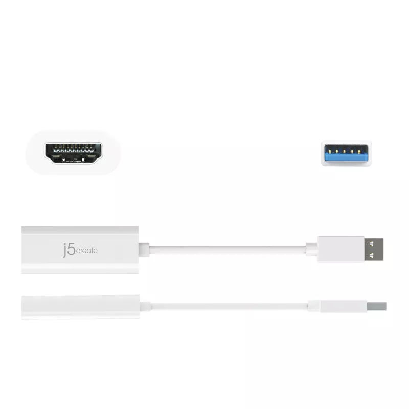 j5create JUA254 USB 3.0 HDMI Multi-Monitor-Adapter, 3.2 Gen 1 (3.1 Gen 1), USB Typ-A, HDMI-Ausgang, 2048 x 1152 Pixel