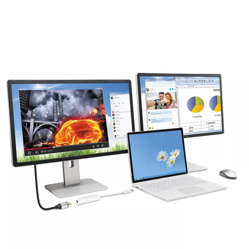 j5create JUA254 USB 3.0 HDMI Multi-Monitor-Adapter, 3.2 Gen 1 (3.1 Gen 1), USB Typ-A, HDMI-Ausgang, 2048 x 1152 Pixel