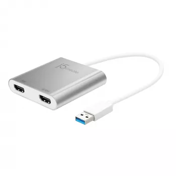 j5create JUA365 USB™ 3.0 zu Dual HDMI Multi-Monitor-Adapter, Silber