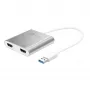 j5create JUA365 USB™ 3.0 zu Dual HDMI Multi-Monitor-Adapter, Silber