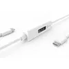 j5create JUCP14 USB-C™ 2.0 auf USB-C™ Kabel mit dynamischem OLED-Leistungsmesser, Weiß, 1,2 m