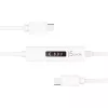j5create JUCP14 USB-C™ 2.0 auf USB-C™ Kabel mit dynamischem OLED-Leistungsmesser, Weiß, 1,2 m