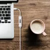 j5create JUCP14 USB-C™ 2.0 auf USB-C™ Kabel mit dynamischem OLED-Leistungsmesser, Weiß, 1,2 m