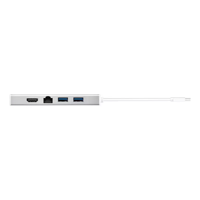 j5create JUD380 USB™ 3.0 Mini Dock, 1x HDMI und 3x USB-Anschlüsse, Silber