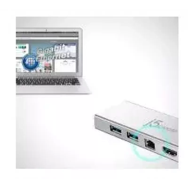 j5create JUD380 USB™ 3.0 Mini Dock, 1x HDMI und 3x USB-Anschlüsse, Silber