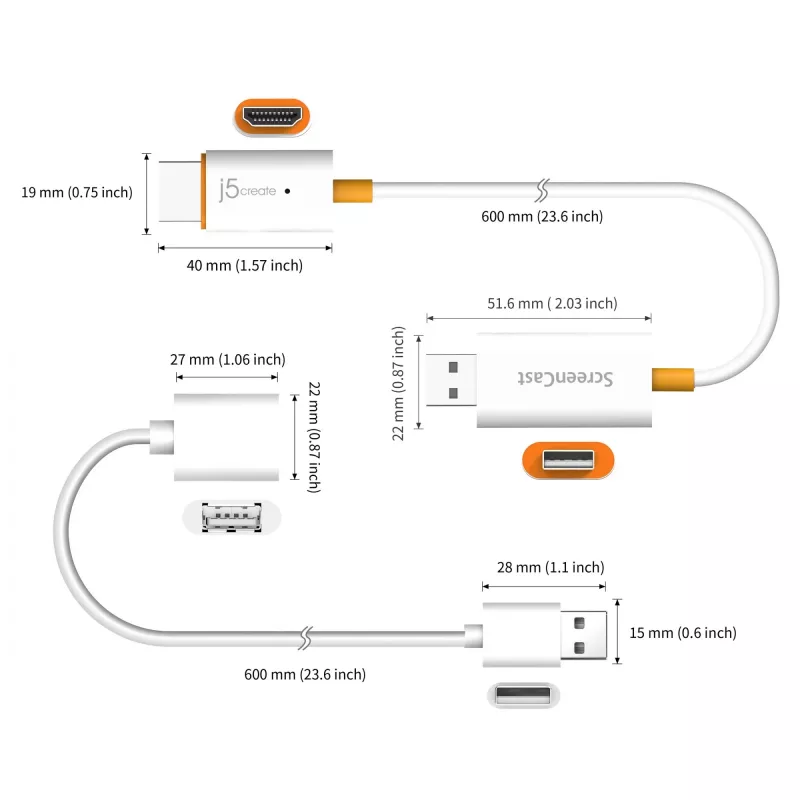 AV-Receiver j5create JVAW56 Wireless Display Adapter 1080p