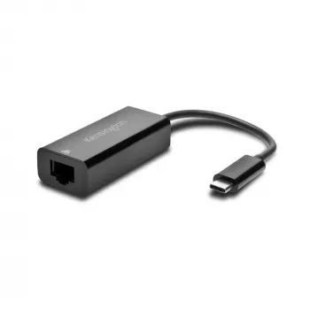 Kensington CA1100E USB-C auf Ethernet Adapter, Kabelgebunden, USB Type-C, Ethernet, 1000 Mbit/s, Schwarz