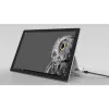 Kensington Schlüsselkabelschloss für Surface Pro und Surface Go, 1,8 m, Kensington, Schlüssel, Kohlenstoffstahl, Schwarz, Silber