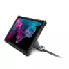 Kensington Schlüsselkabelschloss für Surface Pro und Surface Go, 1,8 m, Kensington, Schlüssel, Kohlenstoffstahl, Schwarz, Silber