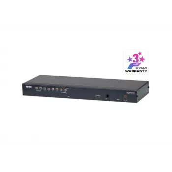ATEN 8-Port Cat 5e/6 KVM Switch, 1920 x 1200 Pixel, Ethernet LAN, WUXGA, 5,1 W, Schwarz