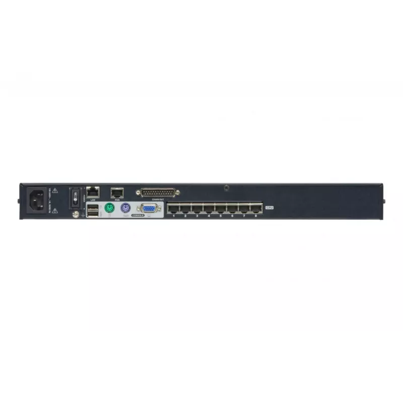 ATEN 8-Port CAT5e/6 KVM-over-IP-Switch, 1920 x 1200 Pixel, Ethernet-LAN, WUXGA, 8,7 W, Schwarz