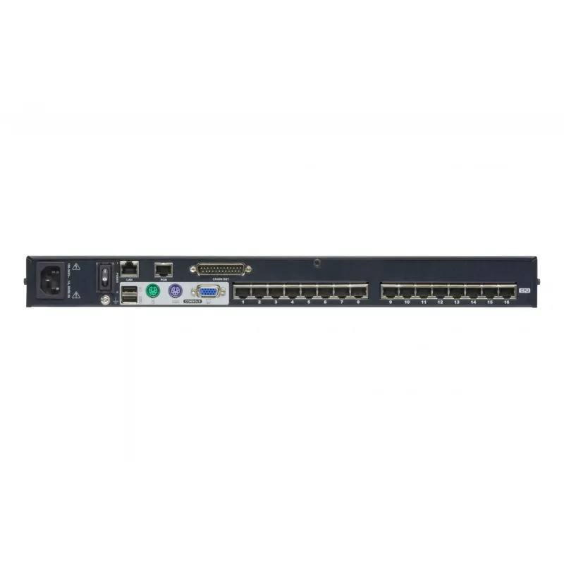 ATEN 16-Port CAT5e/6 KVM over IP Switch, 1920 x 1200 Pixel, Ethernet LAN, WUXGA, 8,9 W, Schwarz
