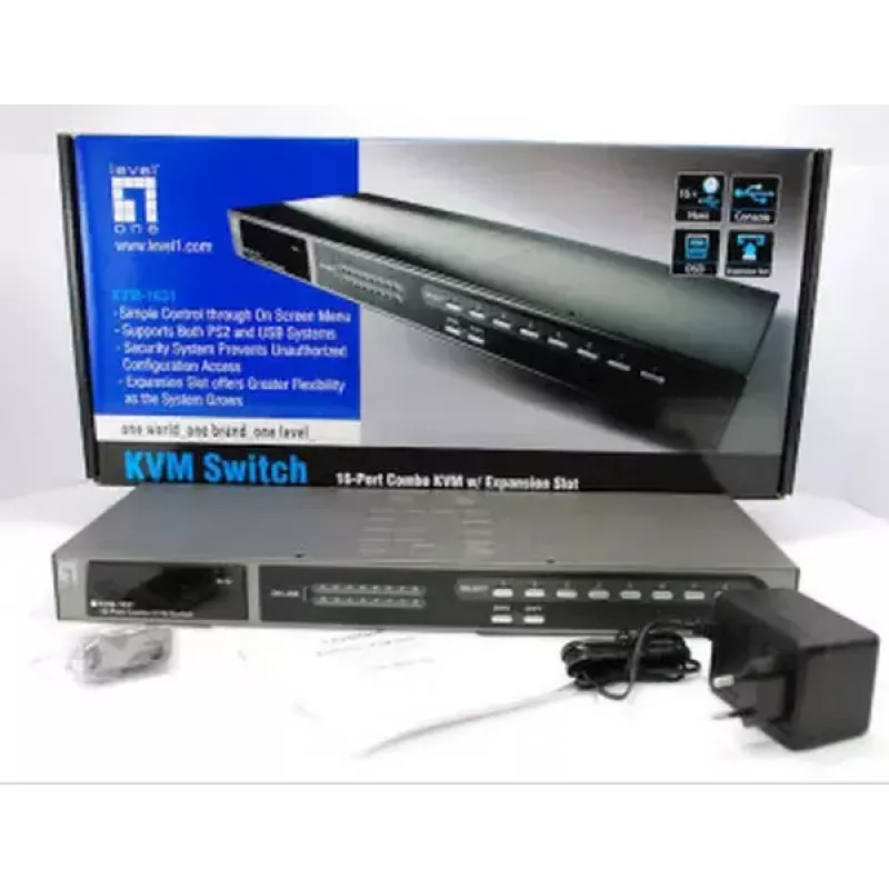LevelOne 16-Port PS/2-USB VGA KVM Switch