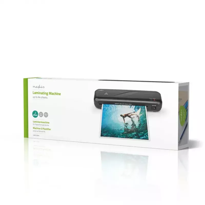 Laminator Nedis LAMI112BK4 Heißlaminiergerät, 230 mm/min, schwarz