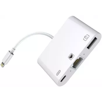 Microconnect LIGHT-HUB2 Laptop-Dock/Port-Replikator Lightning Weiß