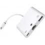 Microconnect LIGHT-HUB2 Laptop-Dock/Port-Replikator Lightning Weiß