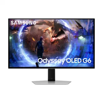 27 Zoll OLED Monitor Samsung G60SD LS27DG602SUXEN — 2560x1440 QHD, 0,03 ms, 178° Sichtfeld, USB 3.2 Hub, VESA, silber