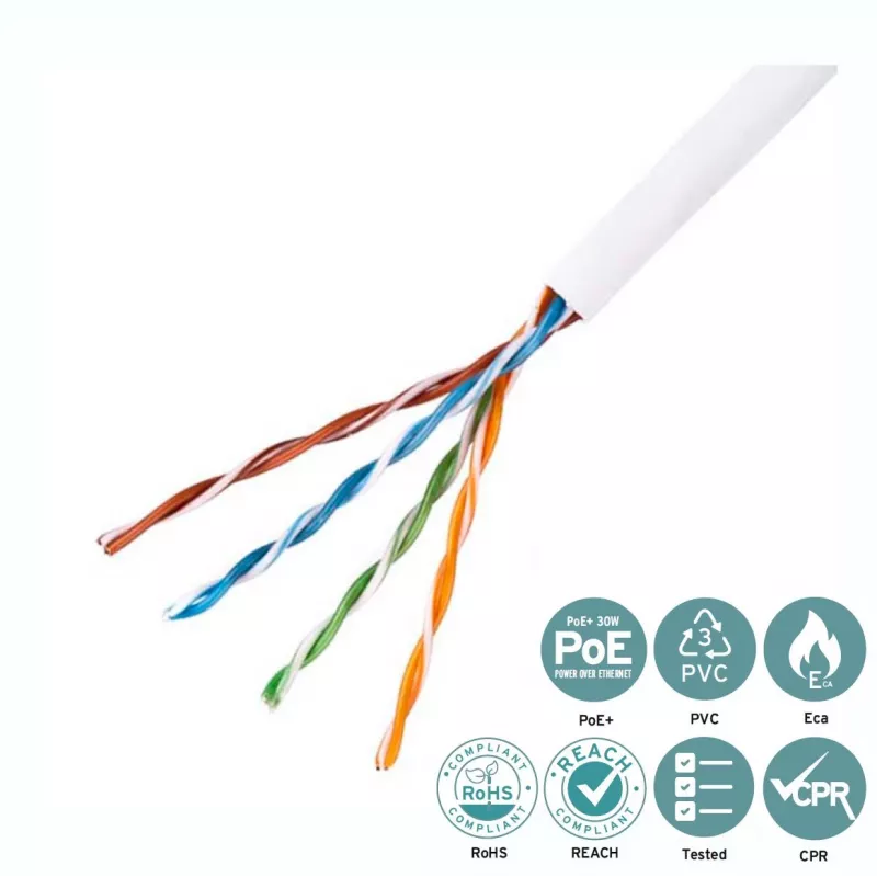 Lanview LVN122004 Netzwerkkabel Weiß 305 m Cat5e U/UTP (UTP)