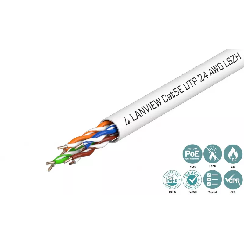 Lanview LVN122014 Netzwerkkabel Weiß 305 m Cat5e U/UTP (UTP)