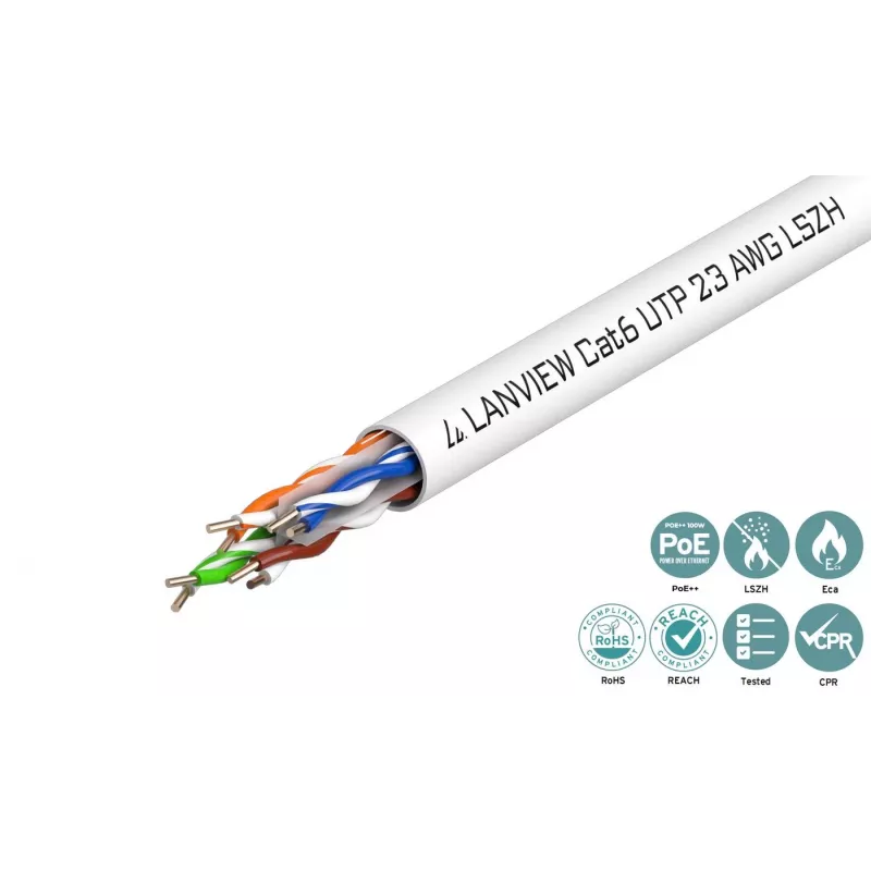 Lanview LVN122112 Netzwerkkabel Weiß 305 m Cat6 U/UTP (UTP)