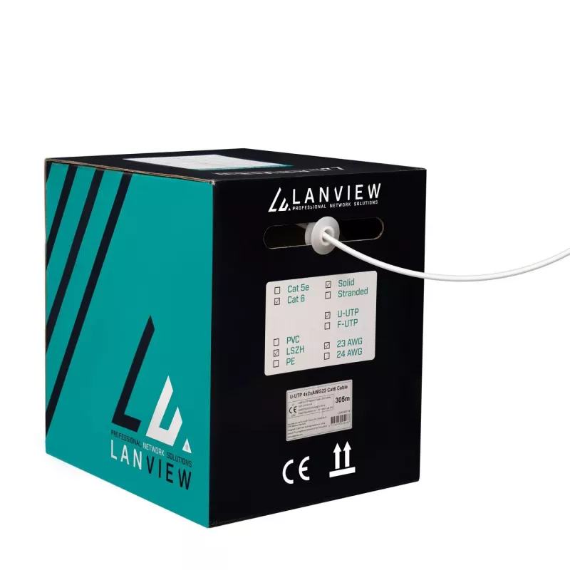 Netzwerkkabel Lanview LVN122114 305m Cat6 U/UTP 10000 Mbit/s Weiß