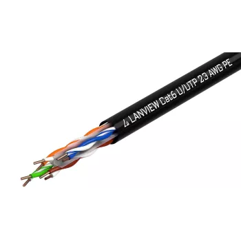 Lanview LVN122151 Netzwerkkabel Schwarz 305 m Cat6 U/UTP UTP 10000 Mbit/s