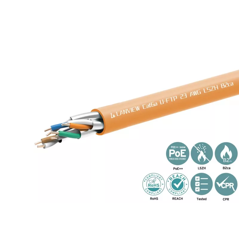 Netzwerkkabel Lanview LVN122153 RJ45 Cat6a 305 m Orange