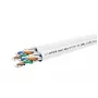 Cat6a U-FTP Dual-Netzwerkkabel 4x2xAWG23 LSZH weiß
