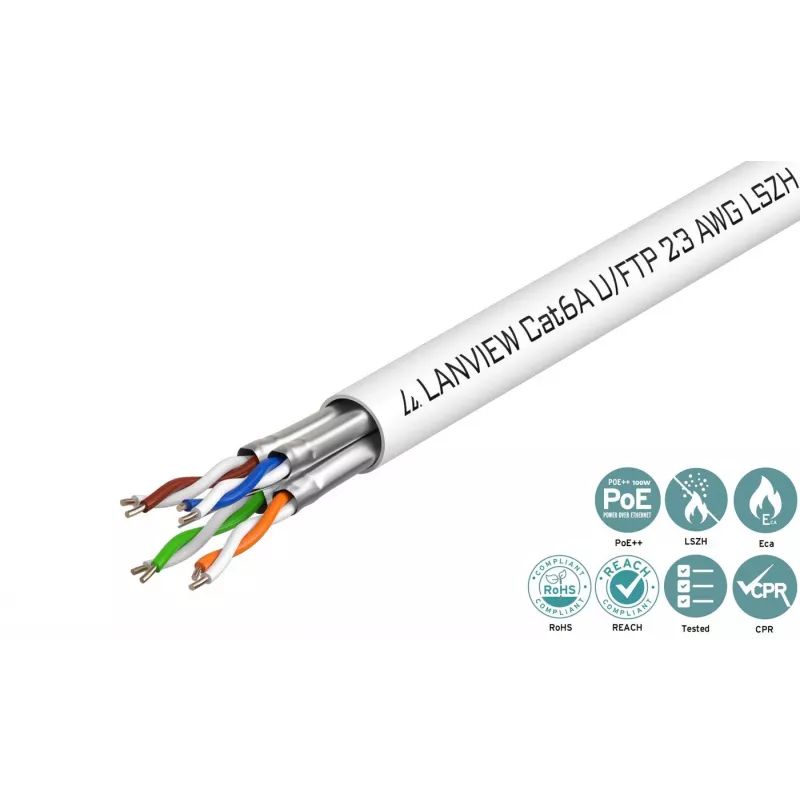 Lanview LVN122430 Netzwerkkabel Weiß 500 m Cat6a U/FTP (STP)
