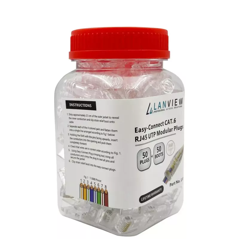 Lanview LVN125305 RJ45-Kabelverbinder, transparent