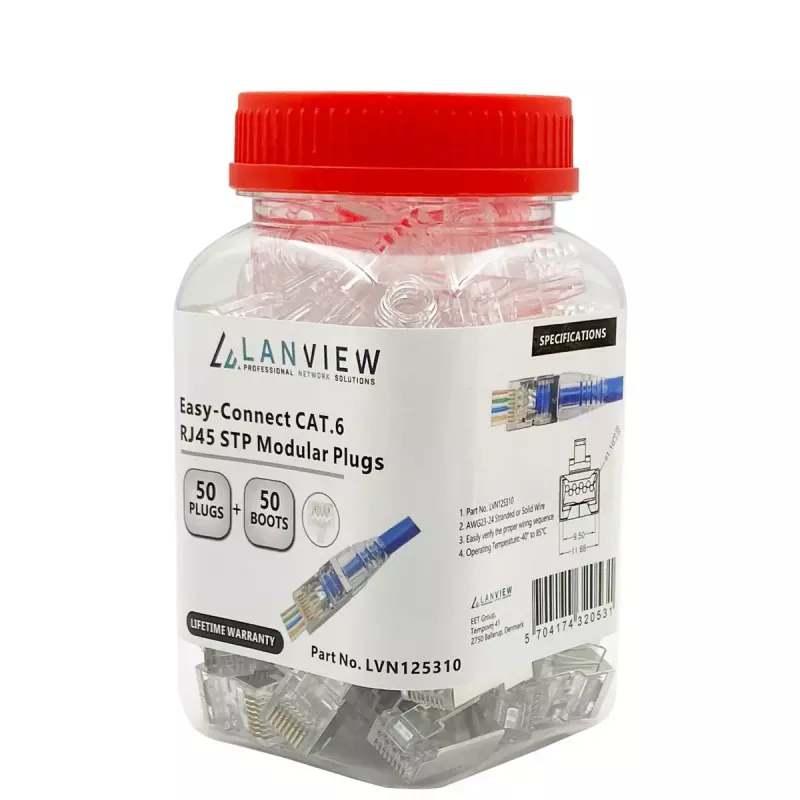 Lanview LVN125310 RJ45-Kabelverbinder, transparent
