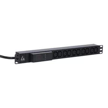 Lanview LVR261877 Stromverteilungseinheit (PDU) 10 AC-Ausgänge 1U Schwarz