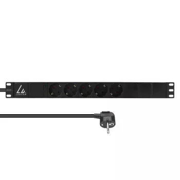 Lanview 19-Zoll Rack-Stromverteiler 1U 10A, 5x Schuko (LVR-3MSCH-LIC-SCH5)