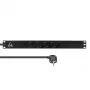 Lanview 19-Zoll Rack-Stromverteiler 1U 10A, 5x Schuko (LVR-3MSCH-LIC-SCH5)