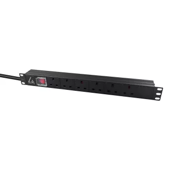 Lanview LVR-3MUK-SW-UK6 Stromverteilereinheit (PDU) 6 AC-Ausgänge 1.4U Schwarz