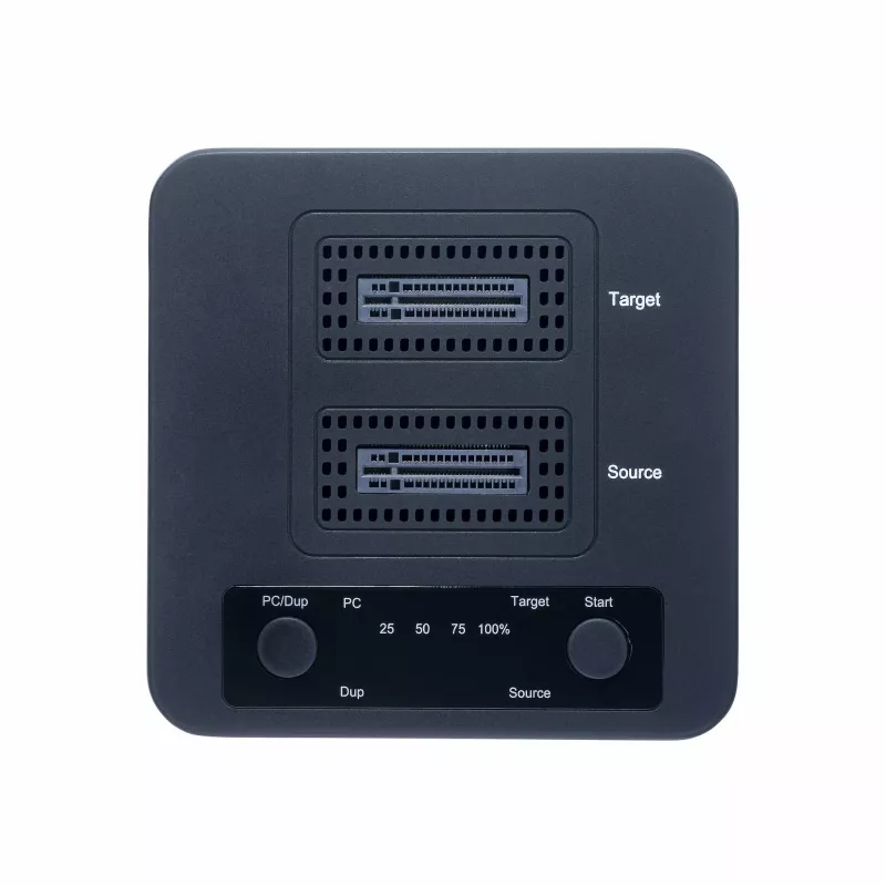 StarTech.com 1:1 M.2 NVMe Drive Duplicator, Standalone M.2 SSD Kloner/Kopierer bis zu 90 GB/min, USB 3.2 20 Gbit/s M.2 Dual-Bay Laufwerksdock, USB-C/A-Kabel im Lieferumfang