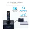 StarTech.com 1:1 M.2 NVMe Drive Duplicator, Standalone M.2 SSD Kloner/Kopierer bis zu 90 GB/min, USB 3.2 20 Gbit/s M.2 Dual-Bay Laufwerksdock, USB-C/A-Kabel im Lieferumfang