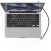 Compulocks Ledge für MacBook Air 13 Zoll M2 und M3 mit Schlüsselschloss Silber