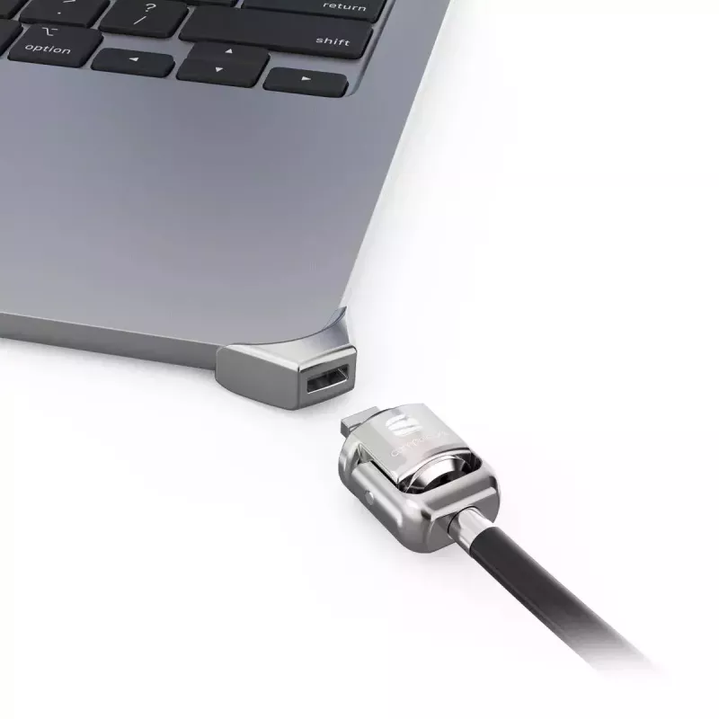 Compulocks Ledge für MacBook Air 13 Zoll M2 und M3 mit Schlüsselschloss Silber