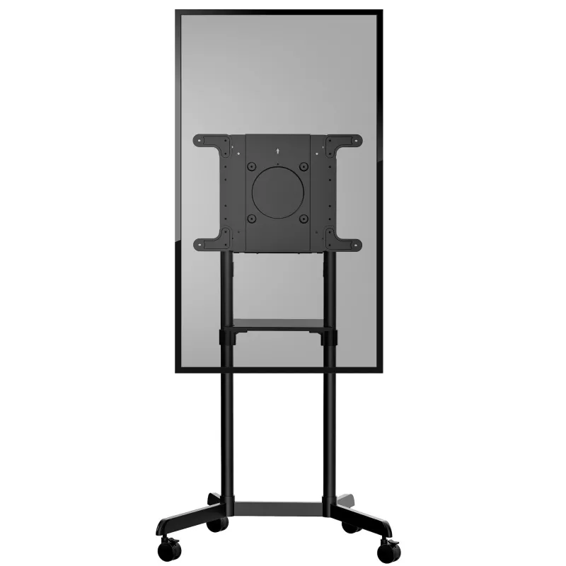 StarTech.com Mobiler TV-Wagen - Tragbarer rollender TV-Ständer für 37-70 Zoll VESA-Display (154lb/70kg) - TV-Ständer mit Ablage & Staufach - Display drehen/neigen - Universelle TV-Halterung auf Rädern