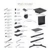StarTech.com Mobiler TV-Wagen - Tragbarer rollender TV-Ständer für 37-70 Zoll VESA-Display (154lb/70kg) - TV-Ständer mit Ablage & Staufach - Display drehen/neigen - Universelle TV-Halterung auf Rädern