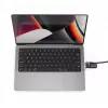 Compulocks Ledge Lock Adapter für MacBook Pro 14 Zoll M1 M2 M3 Silber